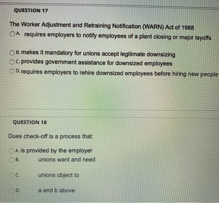 QUESTION 15 The Taft-Hartley Act was aimed at: