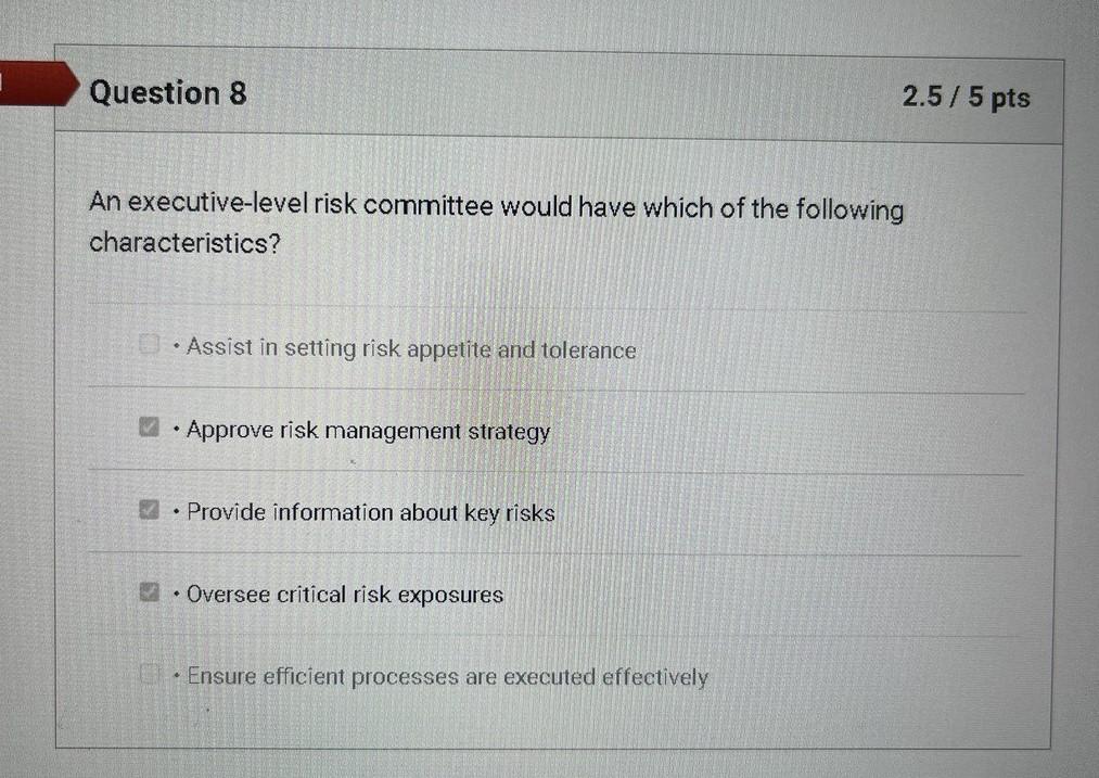 Each question has a different assigned mark for