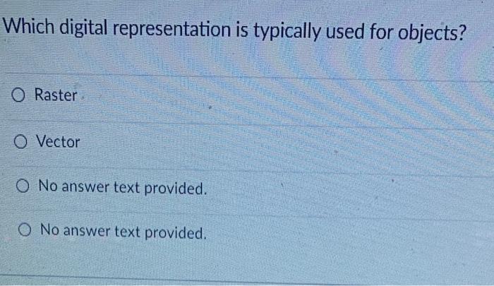 Which digital representation is typically used