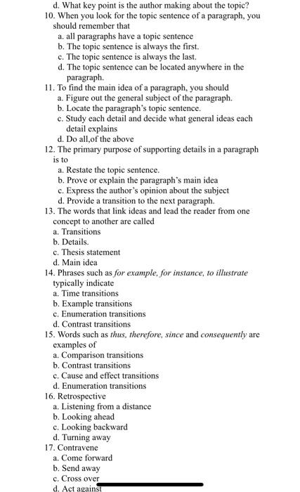 d. What key point is the author making about the