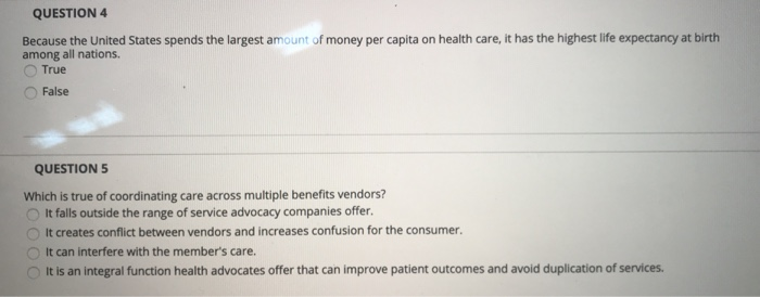 QUESTION 4 Because the United States spends the