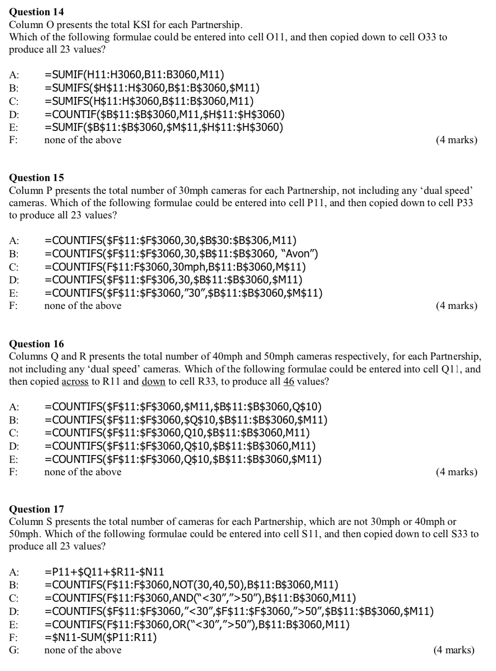 The datablock below shows the data for 3,050