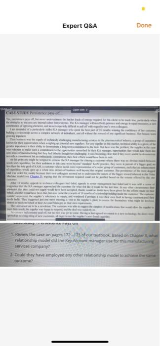 Expert Q&A Done CASE STUDY Posistence pays Yew w