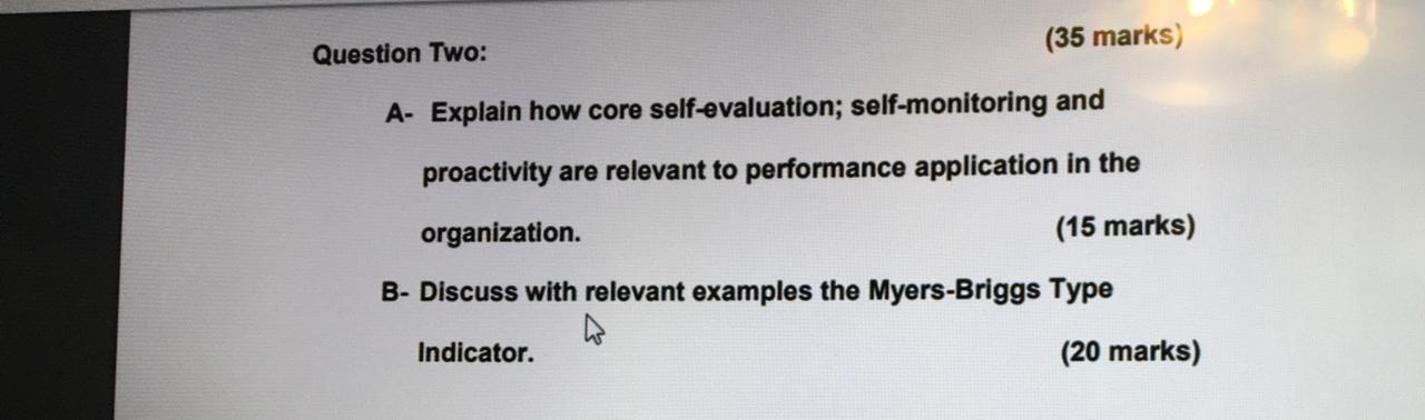 Question Two: (35 marks) A- Explain how core