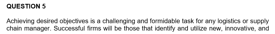 URGENT ANSWER PLEASE QUESTION 5 Achieving desired