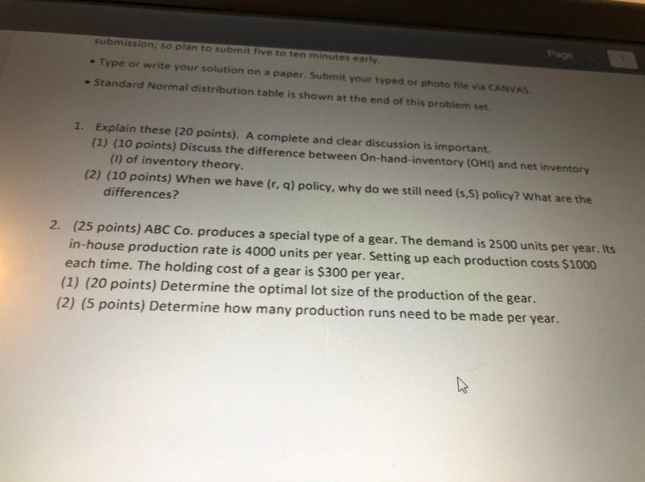 please answer Submission; so plan to submit five