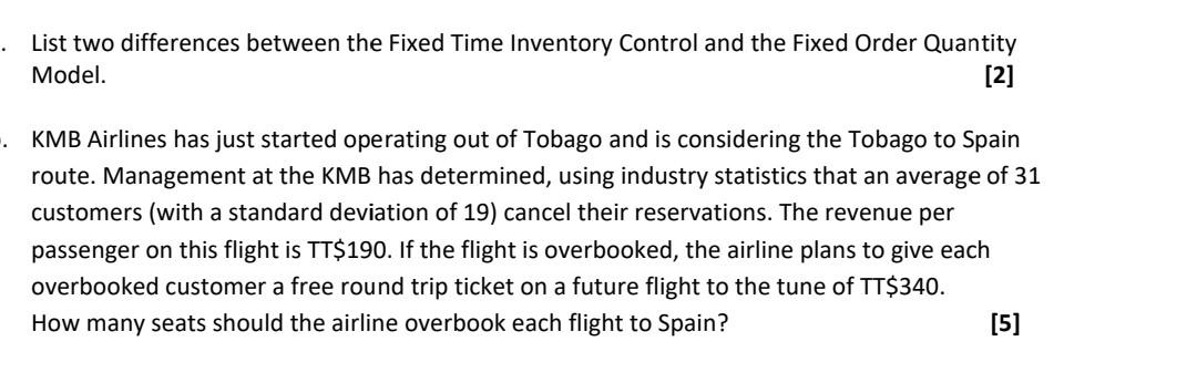 List two differences between the Fixed Time