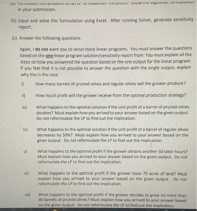 EXCEL FORMULAS ONLY!!!! PLEASE SHOW YOUR EXCEL
