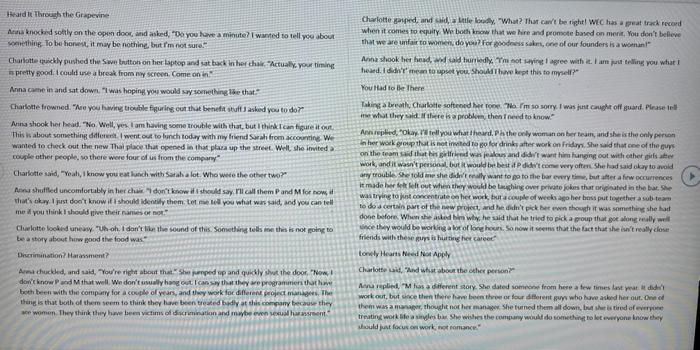 please answer questions regarding the story.