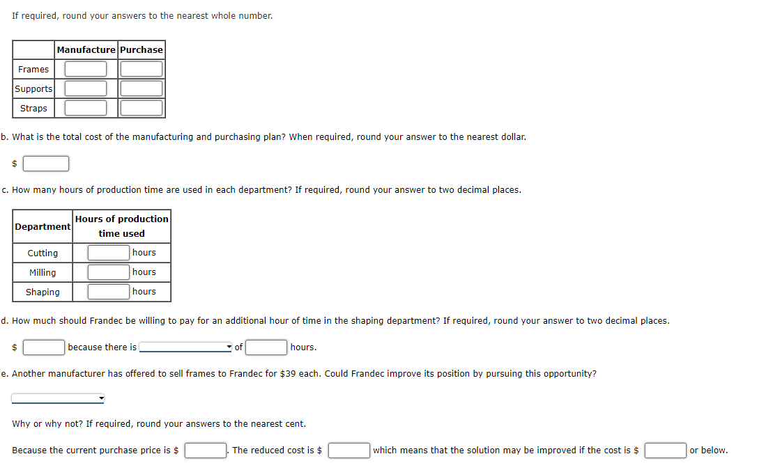 from an outside supplier. Manufacturing and