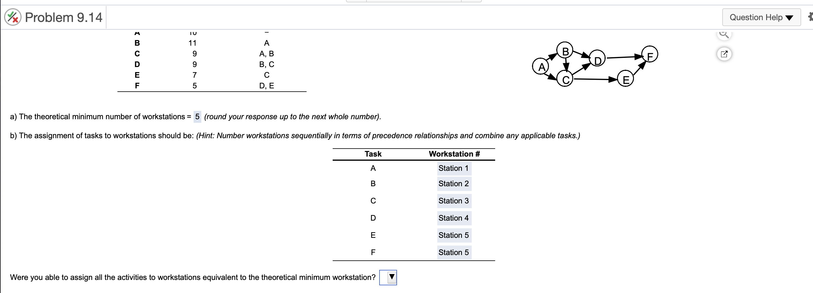 Problem 9.14 Question Help 1 B 11 9 B J D 9 A A,