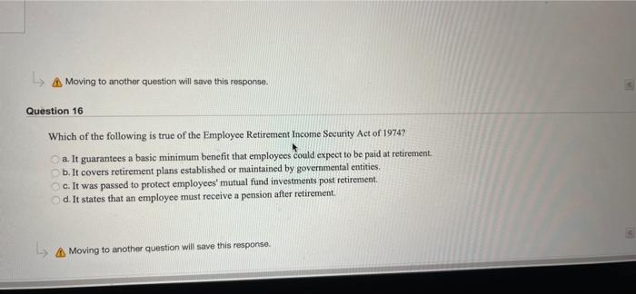 Moving to another question will save this