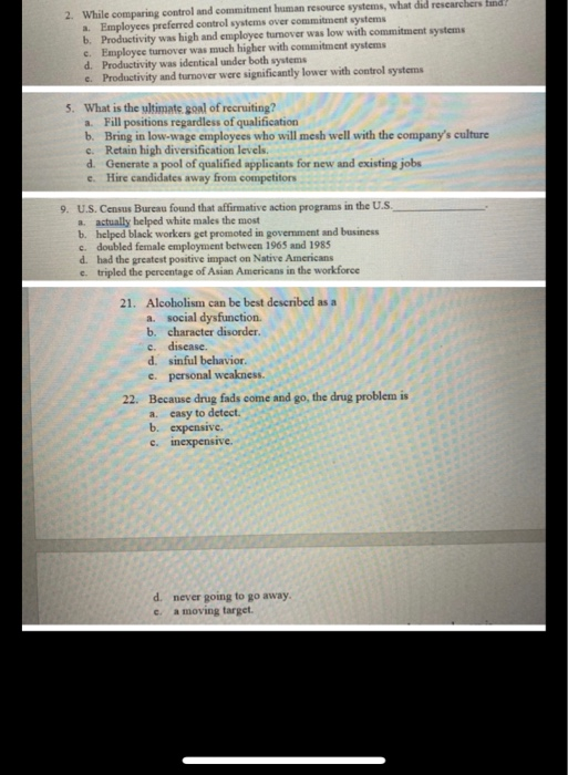 2. While comparing control and commitment human