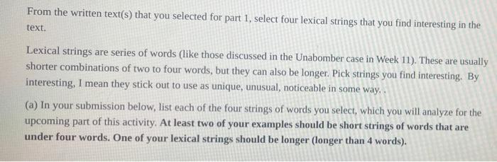 "forensic language" "asap" a From the written