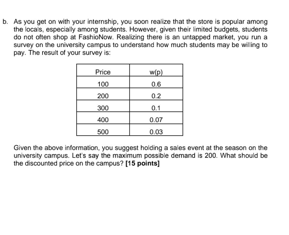 b. As you get on with your internship, you soon