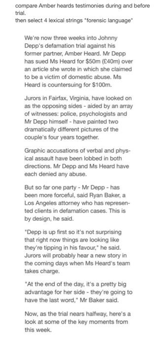 "forensic language" "asap" a From the written