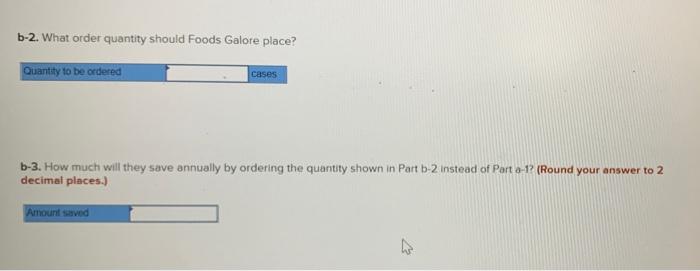 Problem 7-6 (Algo) Foods Galore is a major