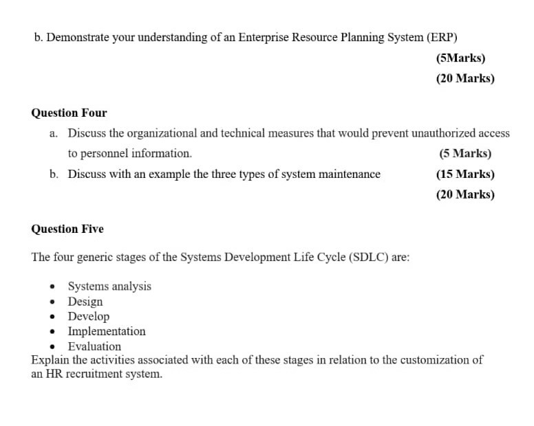 Question One a. With your knowledge from the