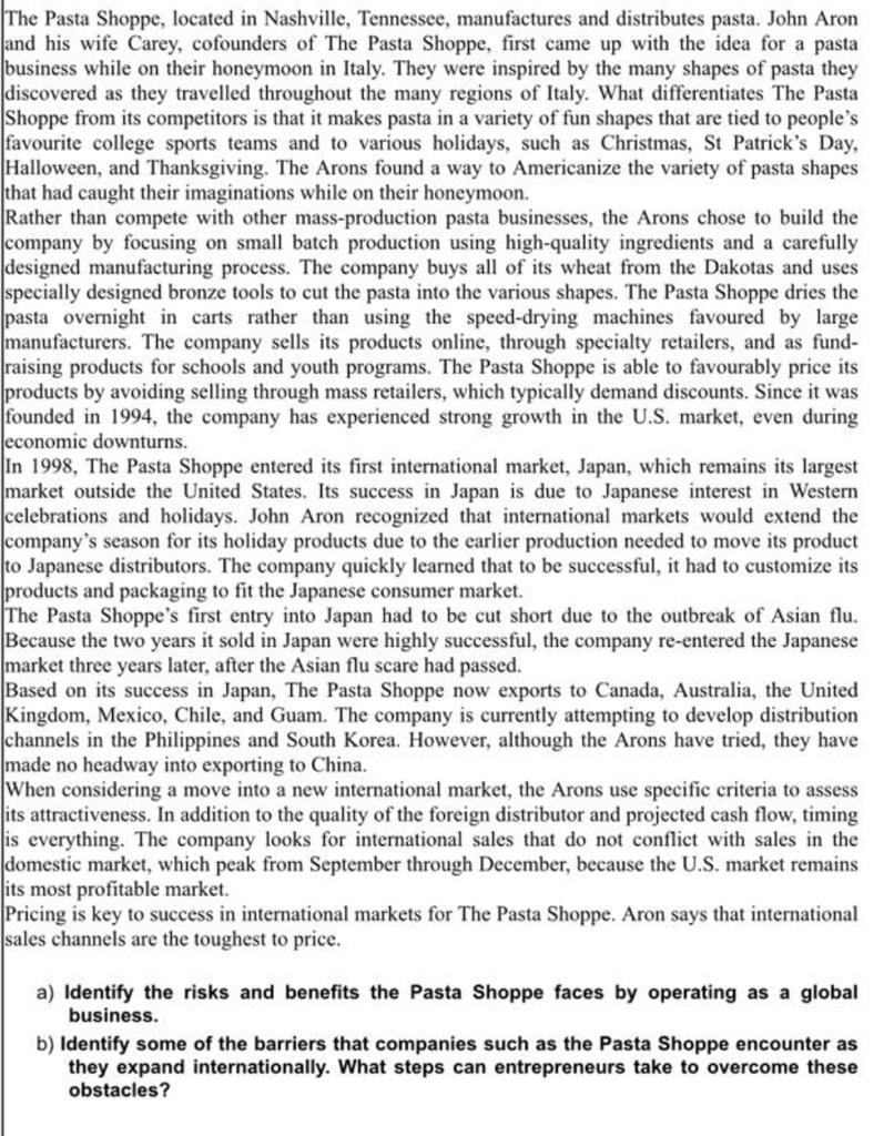 The Pasta Shoppe, located in Nashville,