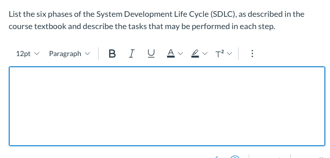 List the six phases of the System Development