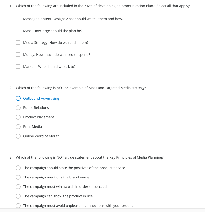 1. Which of the following are included in the 7