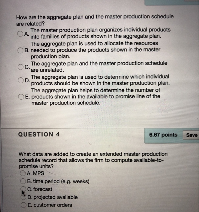 How are the aggregate plan and the master