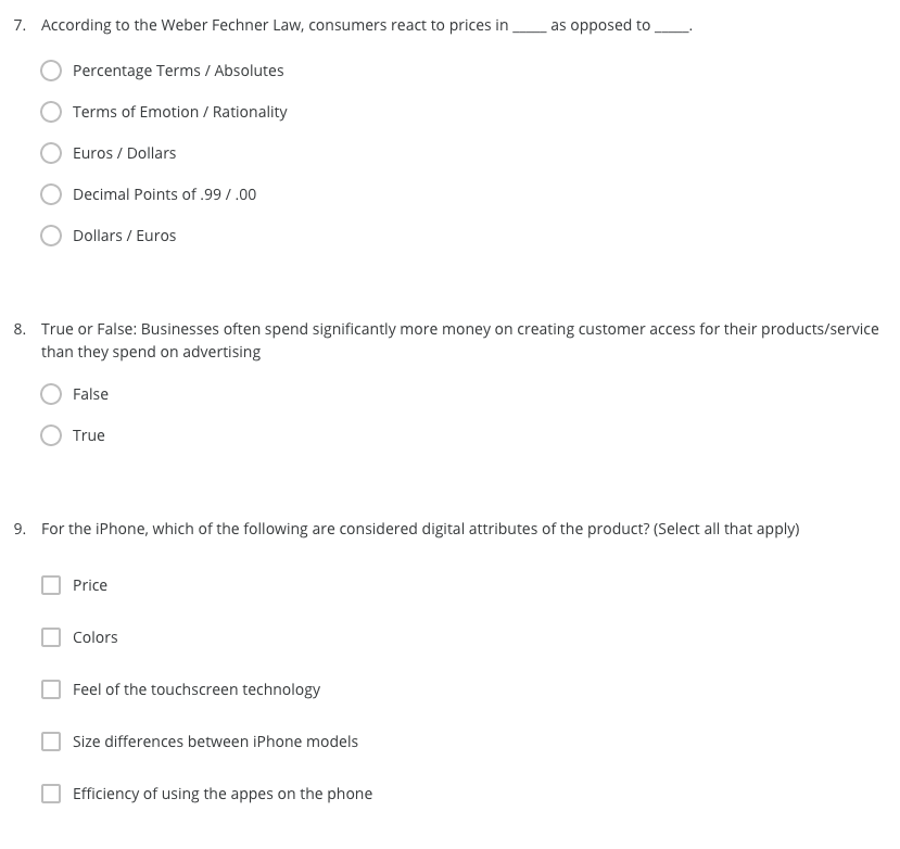1. Which of the following are included in the 7