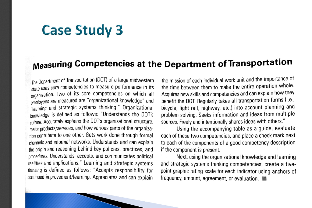 Case Study 3 Measuring Competencies at the