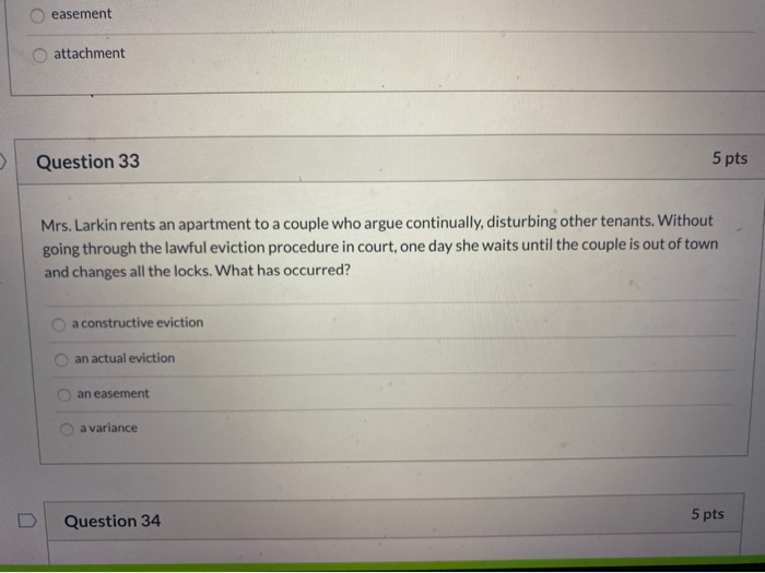 easement attachment Question 33 5 pts Mrs. Larkin