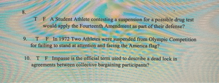 8. T F A Student Athlete contesting a suspension