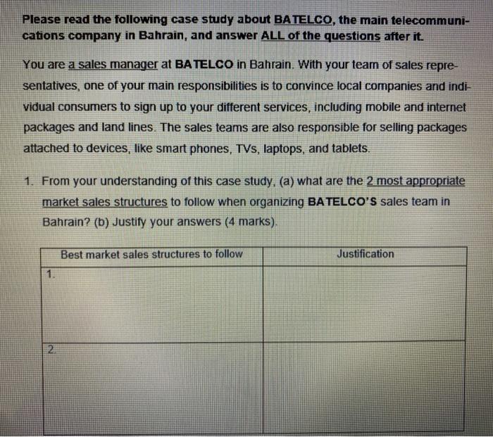 MAKT 322 - Sales Managament Please read the
