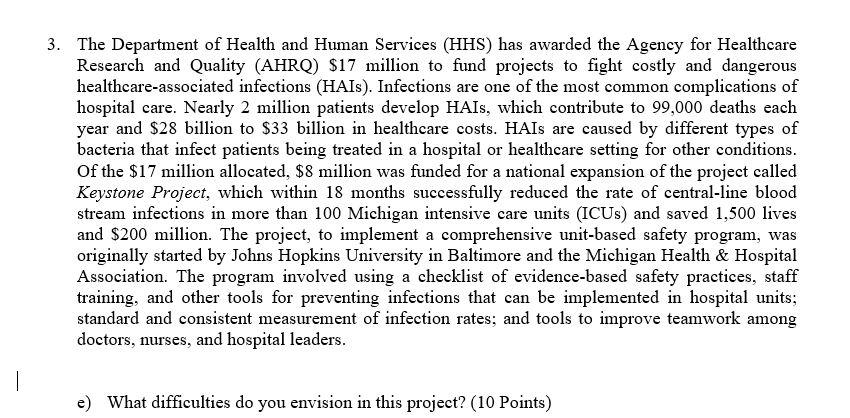 3. The Department of Health and Human Services