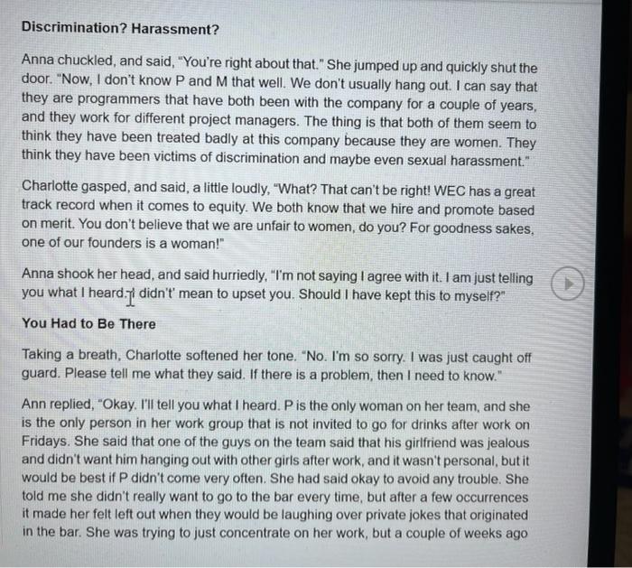 please answer questions regarding the story..