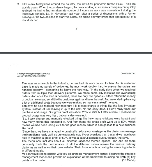 STRATEGIC MANAGEMENT 3. Like many Malaysians