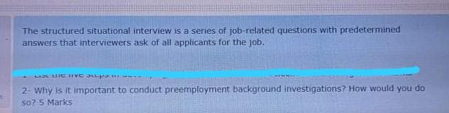 2-Why is it important to conduct preemployment