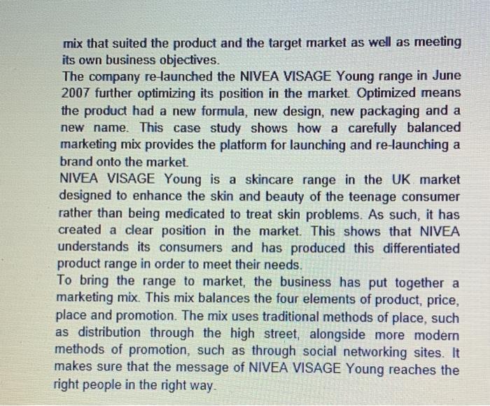 Read the following Case Study and answer the