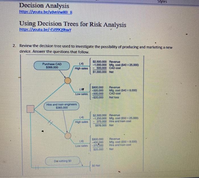 Styles Decision Analysis https://youtu be/vdyn