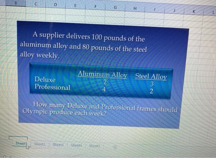 please do it in excel E F H M N o Question: