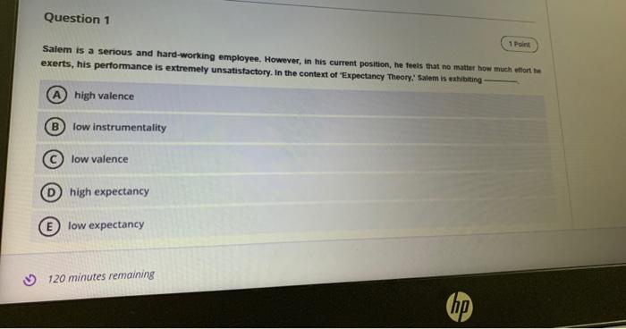 Question 1 1 Point Salem is a serious and