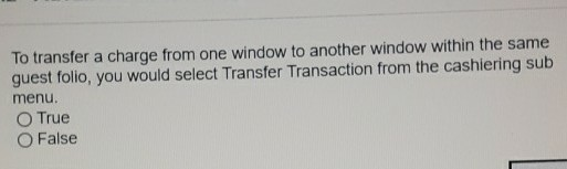 To transfer a charge from one window to another