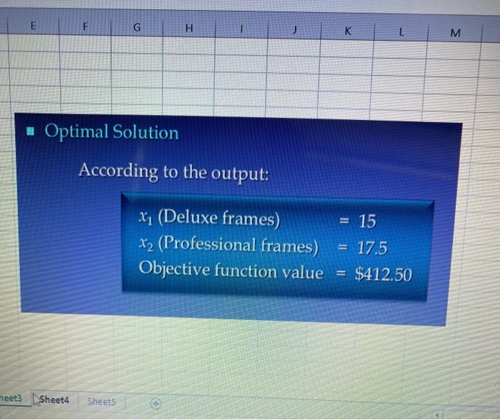 please do it in excel E F H M N o Question: