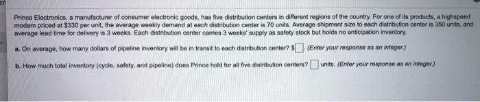 Prince Electronics, a manufacturer of consumer