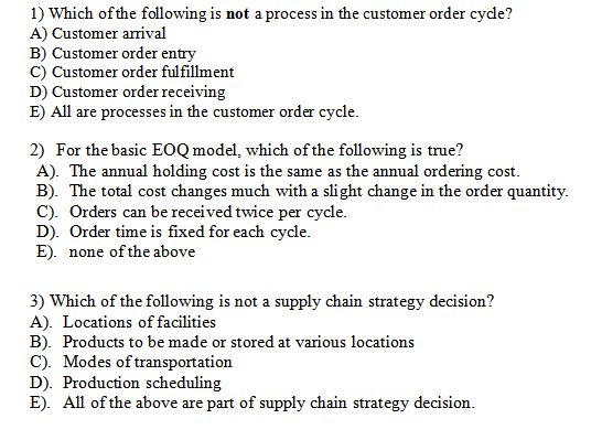 1) Which of the following is not a process in the