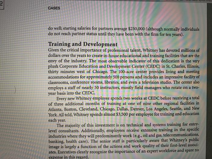read and answer the question please The Training