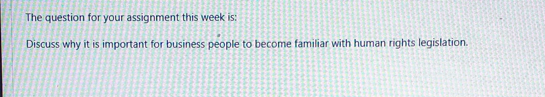 Discuss why it is important for business people