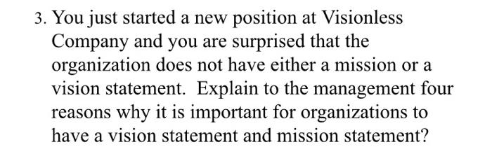 a 3. You just started a new position at