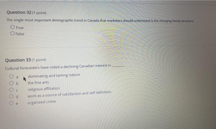 Question 32 (1 point) The single most important