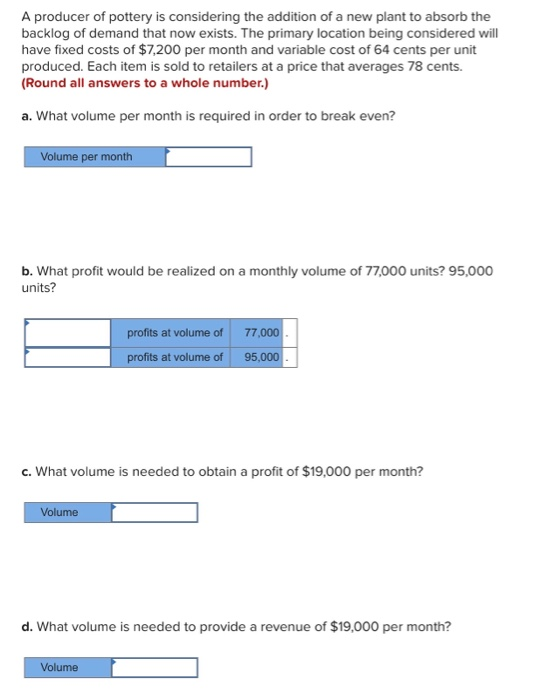 A producer of pottery is considering the addition