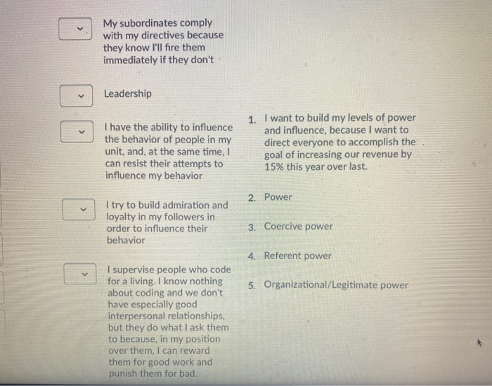 My subordinates comply with my directives because