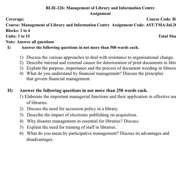 Note - Please answer all questions Dont